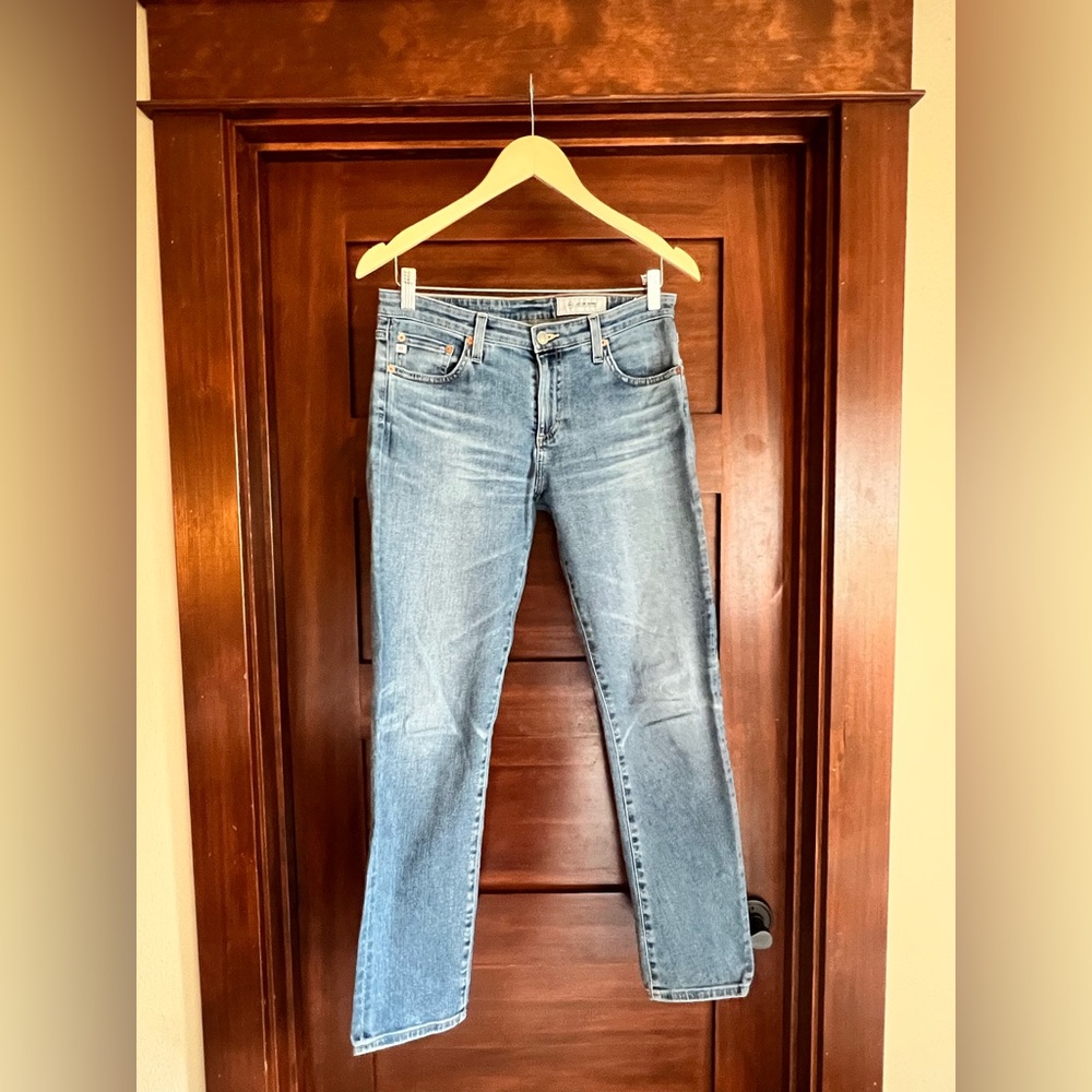 AG Adriano Goldschmied Light Blue Straight Leg Jeans